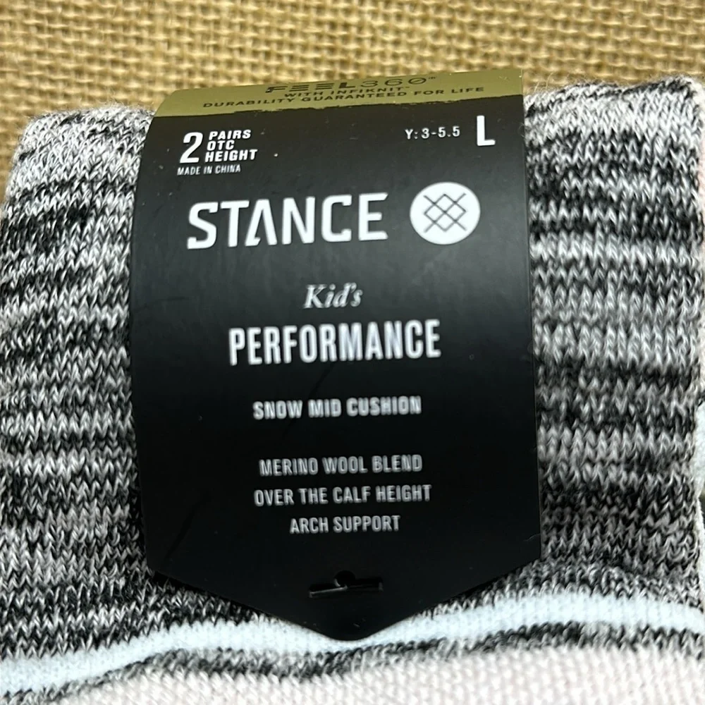 Stance | Bobbin 2-Pack Snow (Little Kid/Big Kid) (Multi) Crew Cut Socks,…